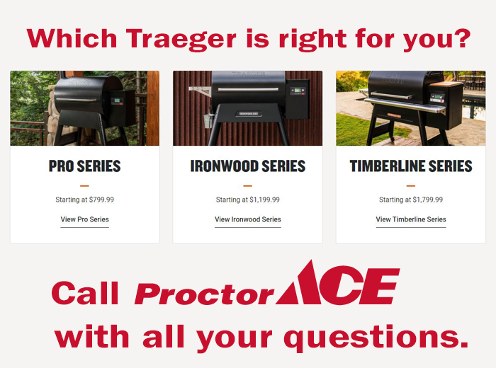 Proctor Ace Traeger selection